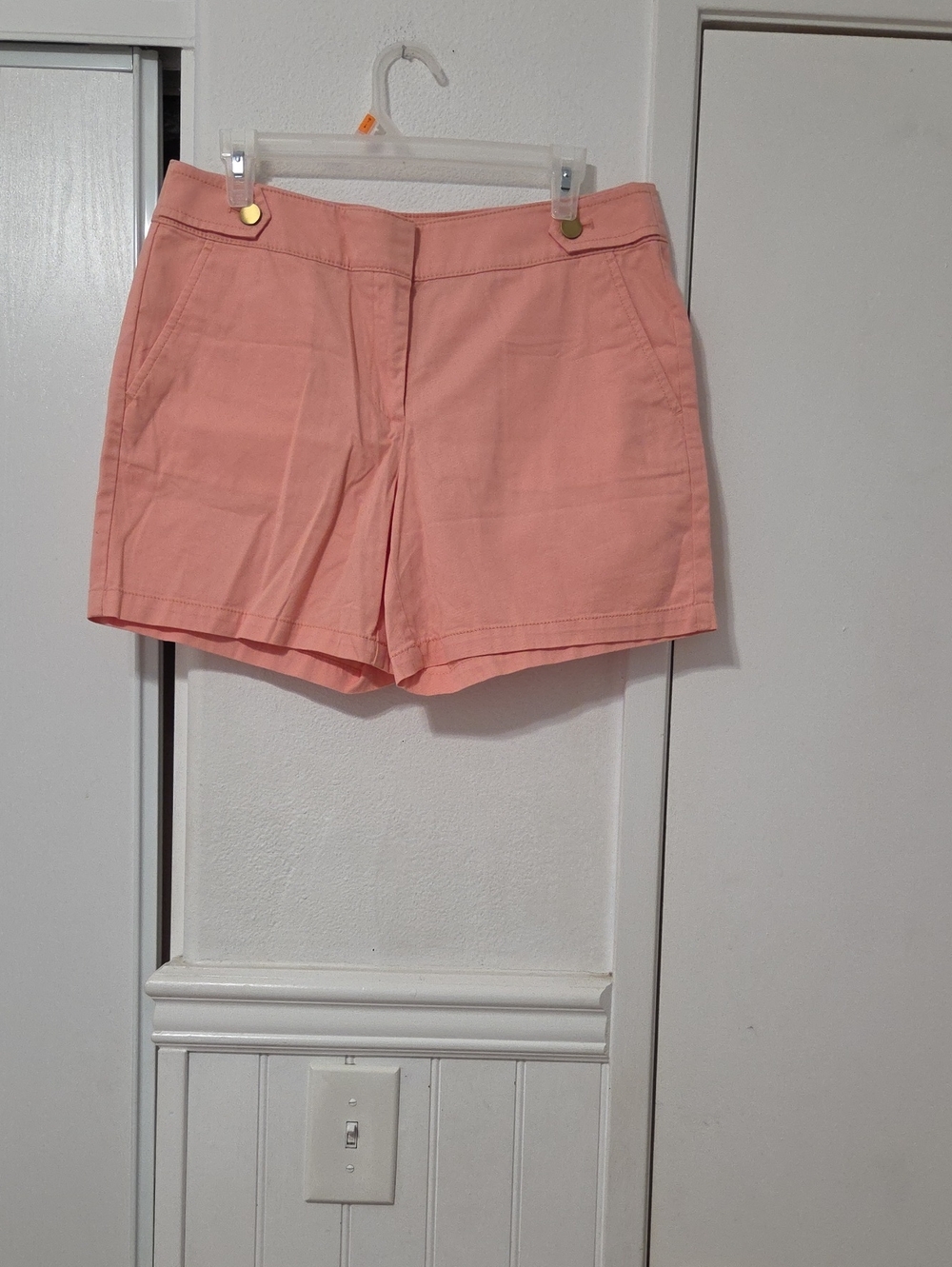 LOFT Coral Pink Casual Bermuda Shorts